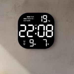 LED 디지털 스마트 인테리어 사각 전자 벽시계 시계