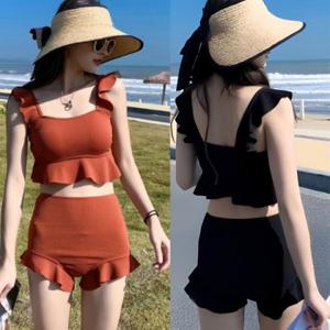 프릴 비키니 모노키니 여성 수영복 투피스 비치웨어