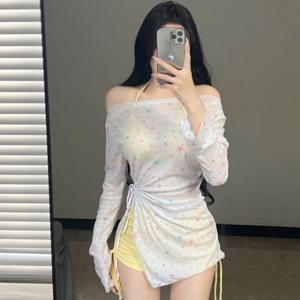 코코비치 쓰리피스 수영복 홀터넥 비키니 커버업 반바지 K1111