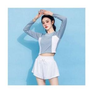 하이 수영복 스포티 래쉬가드 밴딩 비키니 웨이스트