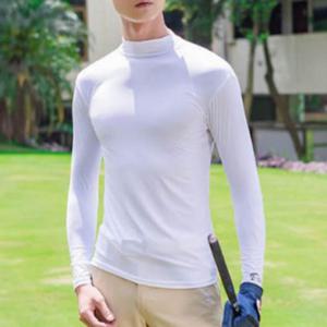 남성 골프 웨어 반목 목폴라 골프웨어 여름 긴팔 티셔츠