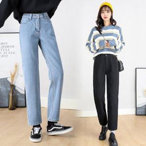 일자 청바지 뒷밴딩 9부 키작녀 데님 팬츠 봄 가을