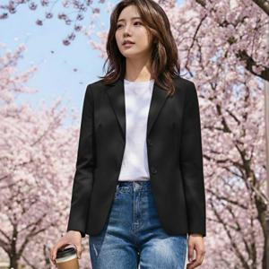 여성 간절기 세미오버핏 데일리 블레이저 정장 자켓