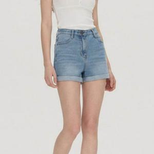 여성 여름 하이웨스트 롤업 데님 숏팬츠 반바지 롤업청바지 숏팬츠