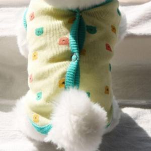 강아지 젤리곰 알뜰 조끼 그린 1P 민소매 똑딱이 나시 외출