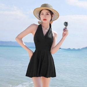 모노키니 원피스 실속 호캉스 비치 수영복 홀터넥 비키니
