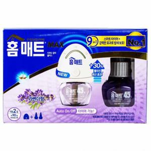홈매트 리퀴드 알파플러스 모기퇴치제 훈증기 1개 리필 2개입-라벤더향+증정품