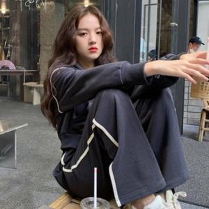 여성 트레이닝셋업 추리닝 위아래 한벌 한줄 네이비
