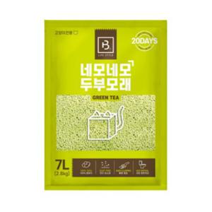 브리더랩 네모네모 두부모래 가는입자 녹차 7L x6