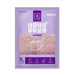 브리더랩 네모네모 두부모래 가는입자 라벤더 7L x6