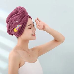 1Pc 드라이 하리 캡, 산호 양털, 폴리에스러 헤어 건조 빠른 수건 마이크로 화이버 샤워 싱글 반다나 캡 여성용