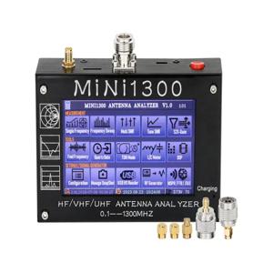 Mini1300 안테나 분석기, 4.3인치 0.1-1300MHz HF VHF UHF 안테나 분석기 ANT/SWR/TDR/DSP RF 신호 발생기 벡터 네트워크