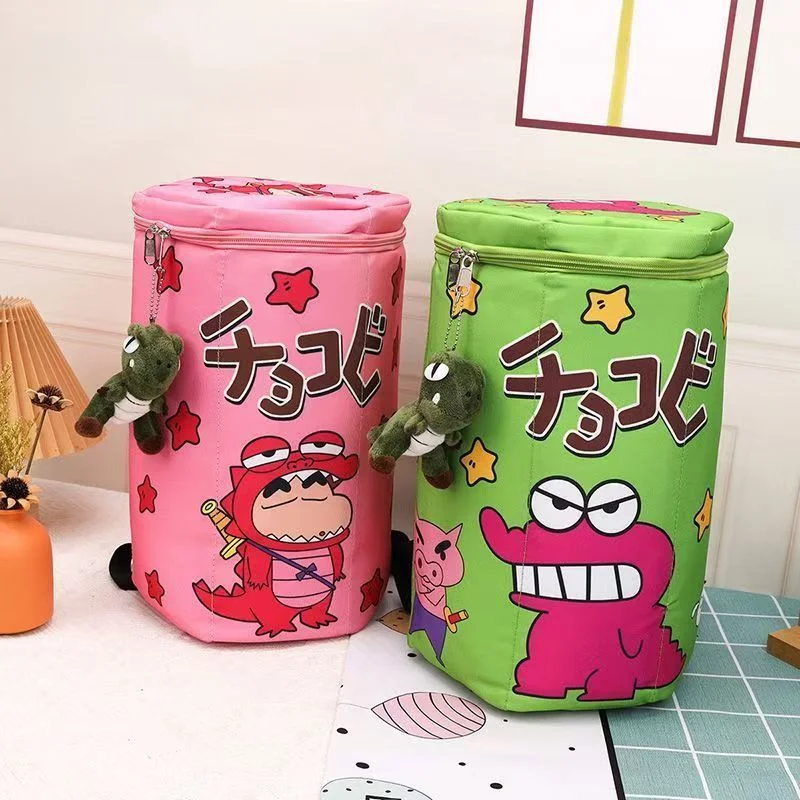 만화 크레용 신짱 배낭 스포츠 여행 가방 귀여운 비스킷 상자 지퍼 학교 가방 배드민턴 라켓 보관 가방 패키지 선물