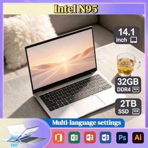 인텔 N95 14.1인치 노트북 4C4T 3.4GHz 15W TDP 6MB L3 32GB 램 1TB 2TB SSD 1920x1080 휴대용 사무용 학습용 PC 맥스 프로