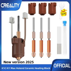Creality 공식 K1C 세라믹 가열 블록 키트 퀵 스왑 노즐 키트 300 ° C 고온. 고유량 고속 가열 3D 프린터 부품