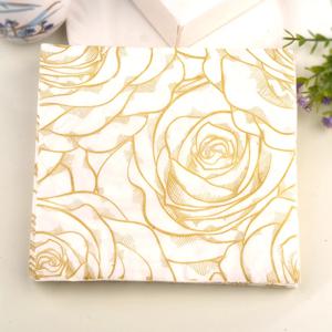 10/20개 33 * 33cm 2층 금색 선화 장미 파티 장식 티슈 테이블 장식 DIY 데쿠파주 종이
