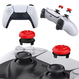 핸드 그립 익스텐더 캡, 미끄럼 방지 게임 패드 썸 스틱 그립, 하이 로우 라이즈 커버, PS5 PS4 컨트롤러 썸 그립 커버, 2 개