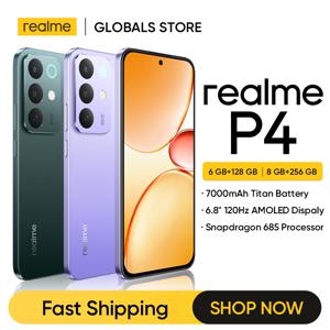 [재고 있음] realme P4 4G 스마트폰 7000mAh 배터리 45W 충전 스냅드래곤 685 옥타코어 칩셋 6.8인치 120Hz AMOLED 디스플레이 NFC