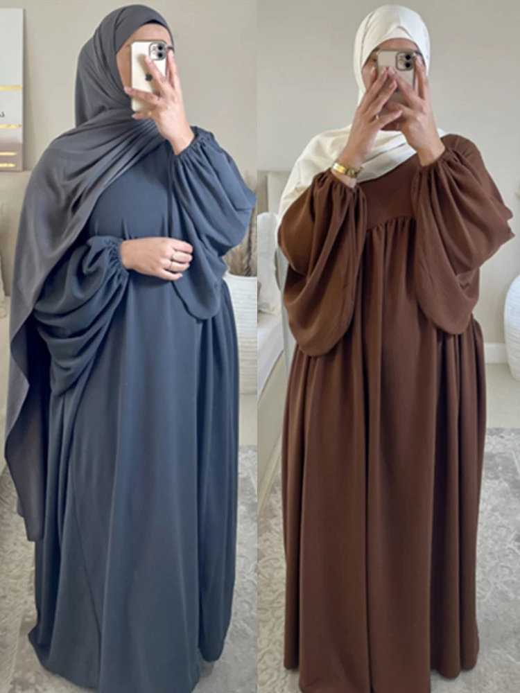 Eid 플레인 모던 키마르 아바야 두바이 2024, 이슬람 이슬람 아랍어 아바야, 카프탄 원피스, 카프탄 로브, 팜므 무슬망