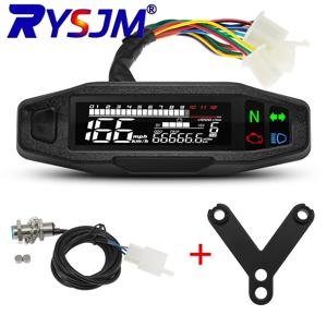 12000RPM LED 디지털 대시보드(속도계, 타코미터, 방향 지시등, 속도 센서, Y 브래킷 포함) 러시아 KR200용