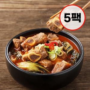 [해장국 1위] 실온보관 얼큰하고 푸짐한 바른 우거지갈비탕 500g 5팩