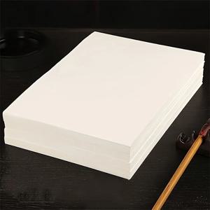 100/200개 반조리된 중국화용 쌀종이, 서예 및 붓화에 적합하며, 예술가를 위한 이상적인 선택입니다.
