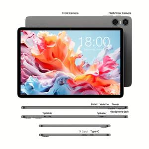 Teclast P30T 케이스 태블릿 10.1인치 Unisoc T606 8코어 CPU 12GB(4GB+8GB) 128GB 6000mAh 배터리 안드로이드 15 태블릿 WiFi/BT5.0 Type-C