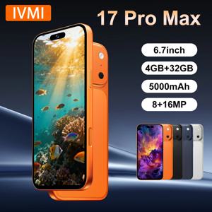 IVMI 17Pro Max 스마트폰 안드로이드12.0 듀얼심 6.7인치 4GB 램 32GB 롬 구글 플레이 스토어 4G 지문인식 얼굴인식 휴대폰