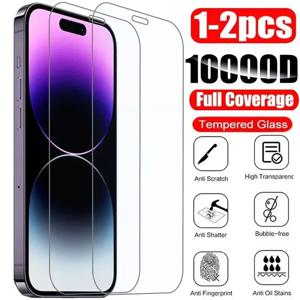 1-2Pcs 강화 유리 iPhone 15 14 13 12 11 Pro X XS XR Max 화면 보호기 iPhone 12 13Mini 7 8 14 Plus