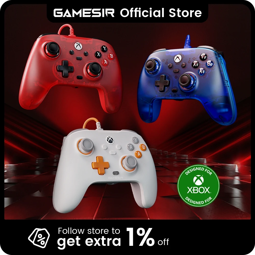 GameSir T7 Xbox 게임 컨트롤러 유선 게임패드 (Xbox Series X, Xbox Series S, Xbox One 호환, 홀 이펙트 조이스틱 트리거 포함)