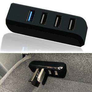 Tesla Model Y 2021-2024 Model 3 2021-2023 용 글러브 박스 USB 허브 Dash Cam 플래시 용 4-in-1 글러브 박스 도킹 스테이션 액세서리