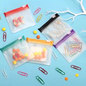 7pcs 알약 파우치 가방, 재사용 가능한 지퍼가 달린 알약 파우치 세트, 의학 주최자 7 색 자체 씰링, 반투명 의학 가방 Trave