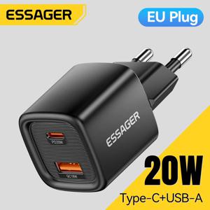 Essager 20W USB C 충전기 휴대용 타입 C 충전기 PD 고속 충전 지원 아이폰 16 15 14 13 12 11 Pro Max 8 고속 충전기