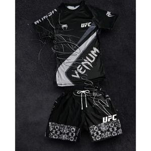 2026 여름 베스트셀러 신상 복싱복 남성 UFC 팬들을 위한 격투 야간 퀵 드라이 트레이닝 반바지 세트 피트니스 세트