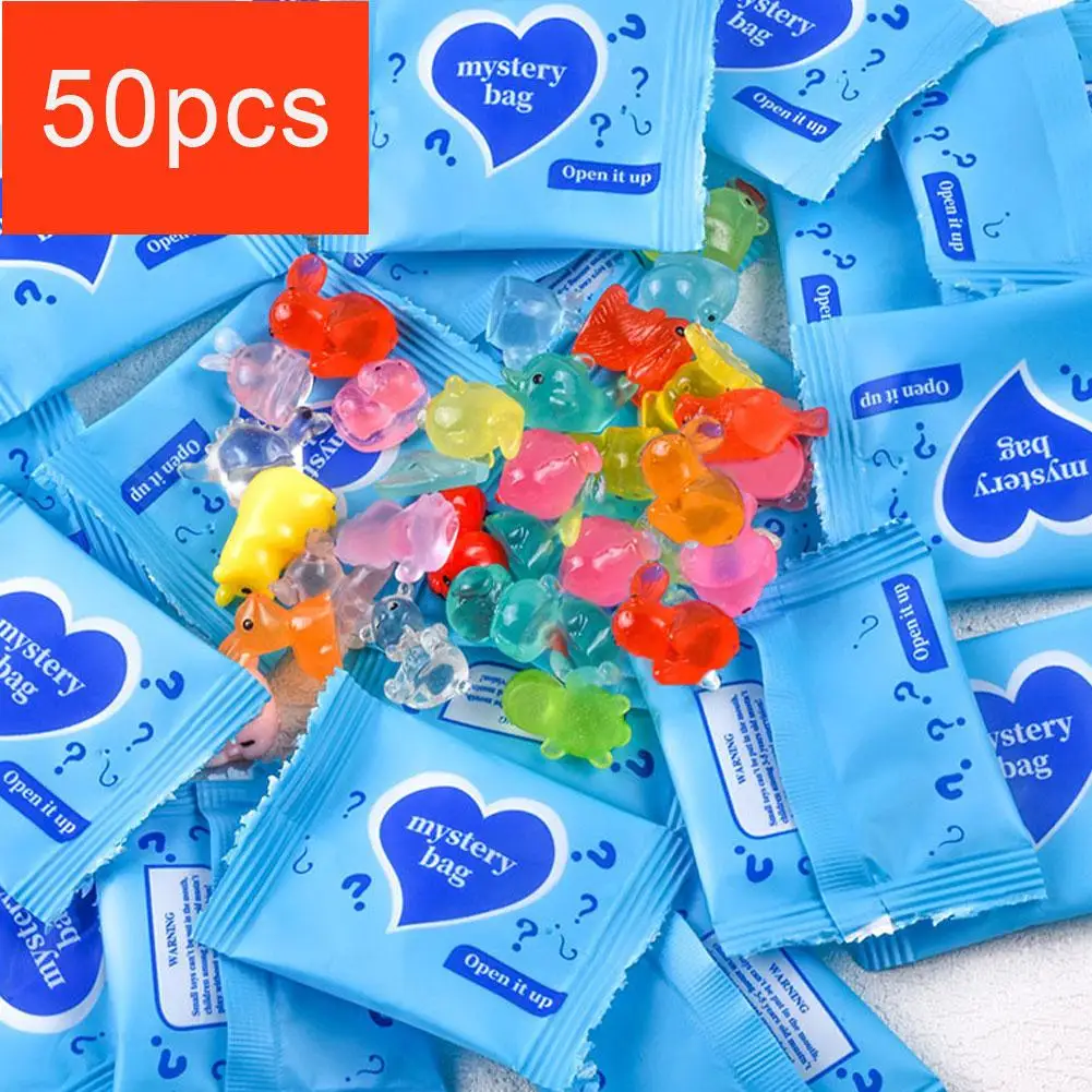 50개 야광 미니 레진 동물 & 버섯 블라인드 백 요정 정원 장식 미니어처 풍경 생일 선물 서프라이즈 ﻿