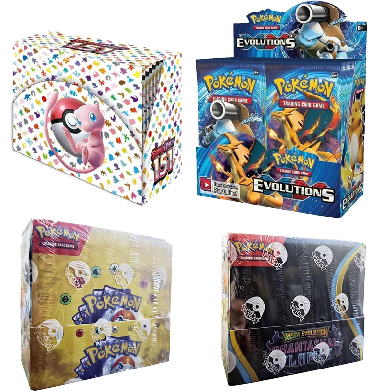 최신 324Pcs 포켓몬 카드 썬 & 문 XY 에볼루션 포켓몬 부스터 박스 수집용 트레이더 카드 게임 어린이를 위한 장난감