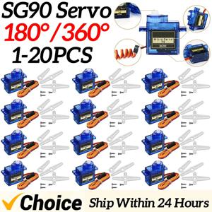 XZG SG90 9G 마이크로 서보 모터 180/360도 고정 날개 마이크로 기어 RC 로봇 헬리콥터 비행기 미니 자동차 1-10PCS