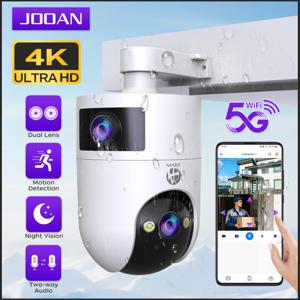 JOOAN 4K Wifi 카메라 PTZ 야외 듀얼 스크린 모션 감지 컬러 야간 투시경 보안 보호 IP 카메라