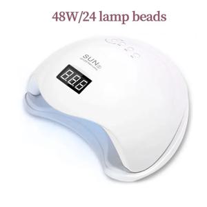 48W 전문가용 LED UV 네일 램프 - 모든 젤 타입에 빠르게 건조, 살롱급 네일 아트 도구 손톱 및 발톱용