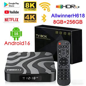 안드로이드 16 T95Max 스마트 홈시어터 TV 박스 올위너 H618 듀얼 와이파이 8G 램 256G 롬 BT5.4 넷플릭스 구글 4K 8K HD 셋톱박스