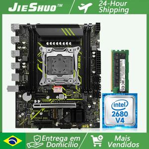 키트 업그레이드 게이머 JIESHUO X99 Xeon 마더보드 E5-2680 V4 16GB DDR4 RAM NVMe M.2 USB3.0 TPM2.0