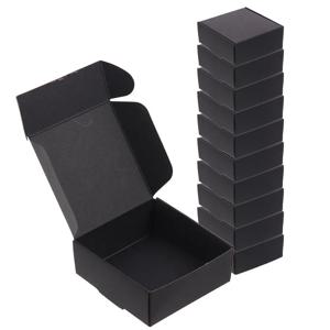 25개 블랙 종이 포장 상자, 간편 개폐, 낙하 방지 배송 상자, 전자상거래 택배 포장용