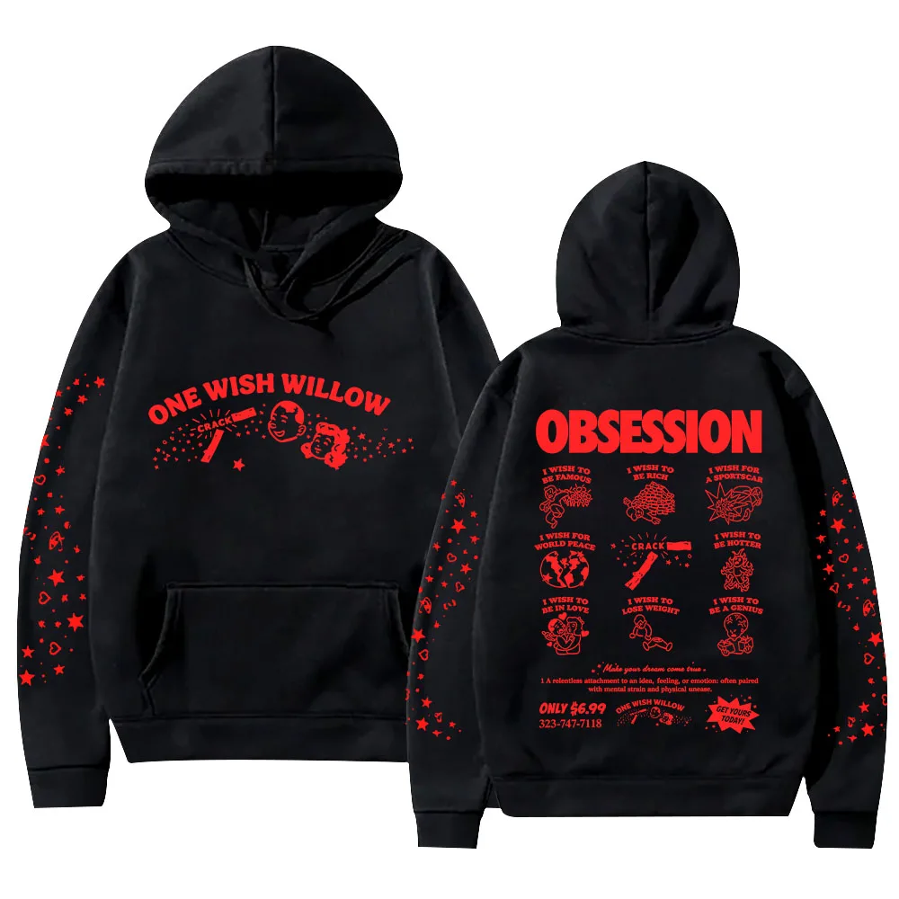 Cinegogue X Obsession One Wish Willow 후드티 Obsession Movie Merch 풀오버 캐주얼 긴팔 스웨트셔츠 여성 남성 Y2K 후디