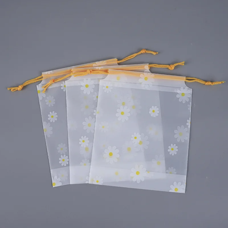 10Pcs 투명 방수 여행 화장품 가방 수건 양말 플라스틱 Drawstring 보관 가방 욕실 투명 비치 가방