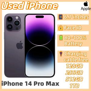 중고 애플 아이폰 14 프로 맥스 128GB/256GB/512GB/1TB 공장 초기화 6.7인치 A16 바이오닉 칩 Face ID 5G 중고 아이폰