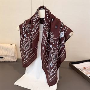 여성용 고급 캐슈 스퀘어 스카프 부드러운 70*70cm 넥 스카프 숄 우아한 넥커치프 반다나 페이즐리 프린트 히잡