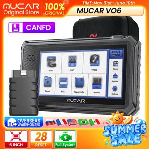 MUCAR VO6 OBD2 자동차 진단 도구 풀 시스템 자동 스캐너 코드 리더 ABS 엔진 28가지 리셋 기능 오일 스캔 도구 평생 무료 업데이트
