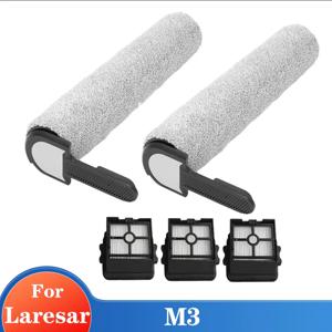 Laresar M3 습식 및 건식 진공 청소기 교체용 가정용품 홈 청소 부품용 메인 롤러 브러시 및 필터 세트