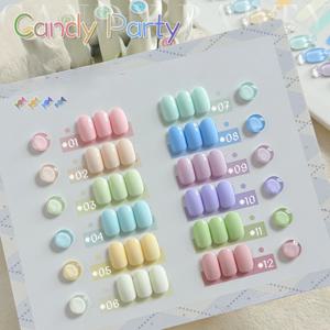 미아넬 12ML 블루 네일즈 캔디 파티 누드 젤 네일 폴리쉬 2026 뉴 민트 그린 도파민 마카롱 컬러 네일 폴리쉬 네일 아트 1-12개