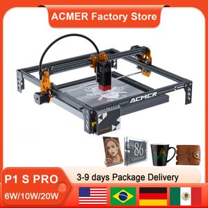 ACMER 레이저 조각기 P1 S PRO 6W 10W 20W DIY 레이저 조각기 절단기 (목재, 로고, 도색된 금속, 아크릴, 유리, 가죽용)